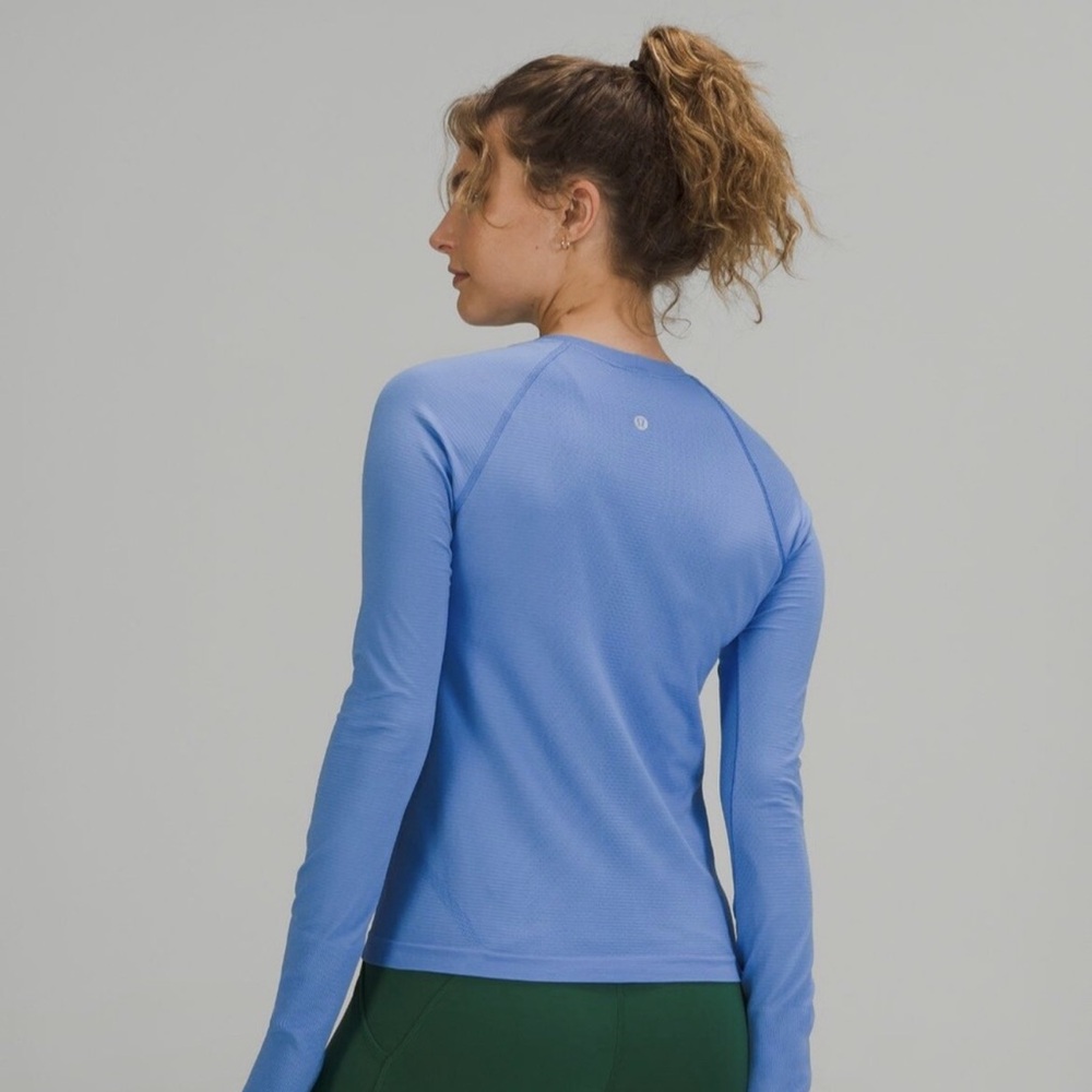 lululemon athletica Sky Blue Long Sleeve Tee